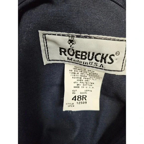 Vintage Roebucks Coverall Workwear Jumpsuit Mechanic Utility Overalls 48R F20‎